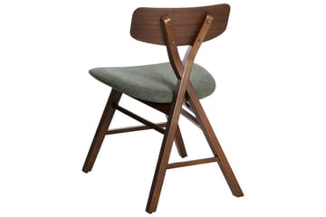 Set med 2 matstolar Leland - Brun, Grön - Möbler - Fåtölj & stolar - Matstol & köksstol