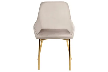 Set med 2 matstolar Loverna - Beige, guld/Sammet - Möbler - Fåtölj & stolar - Matstol & köksstol