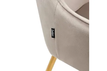 Set med 2 matstolar Loverna - Beige, guld/Sammet - Möbler - Fåtölj & stolar - Matstol & köksstol