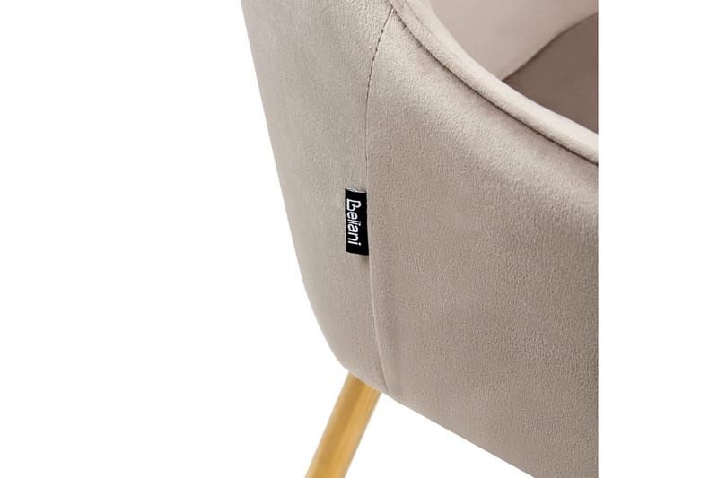 Set med 2 matstolar Loverna - Beige, guld/Sammet - Möbler - Fåtölj & stolar - Matstol & köksstol