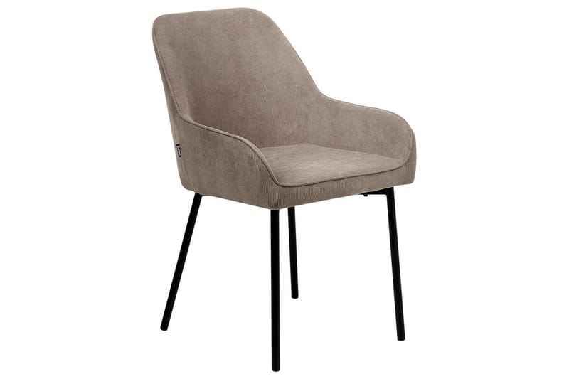 Set med 2 matstolar Loverna - Beige, svart/Manchestertyg - Möbler - Fåtölj & stolar - Matstol & köksstol