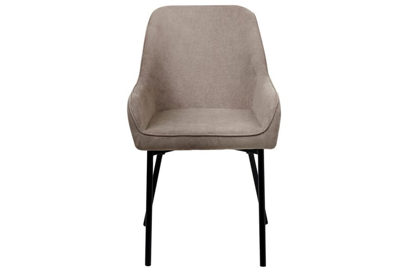 Set med 2 matstolar Loverna - Beige, svart/Manchestertyg - Möbler - Fåtölj & stolar - Matstol & köksstol