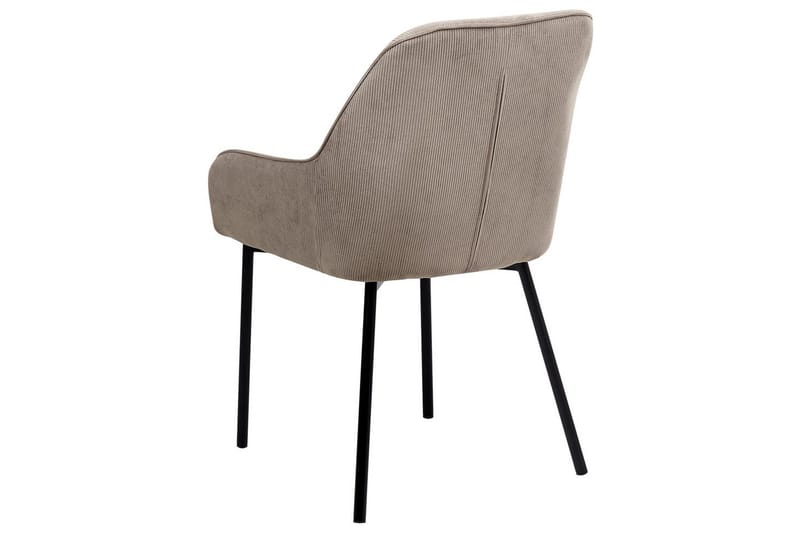 Set med 2 matstolar Loverna - Beige, svart/Manchestertyg - Möbler - Fåtölj & stolar - Matstol & köksstol