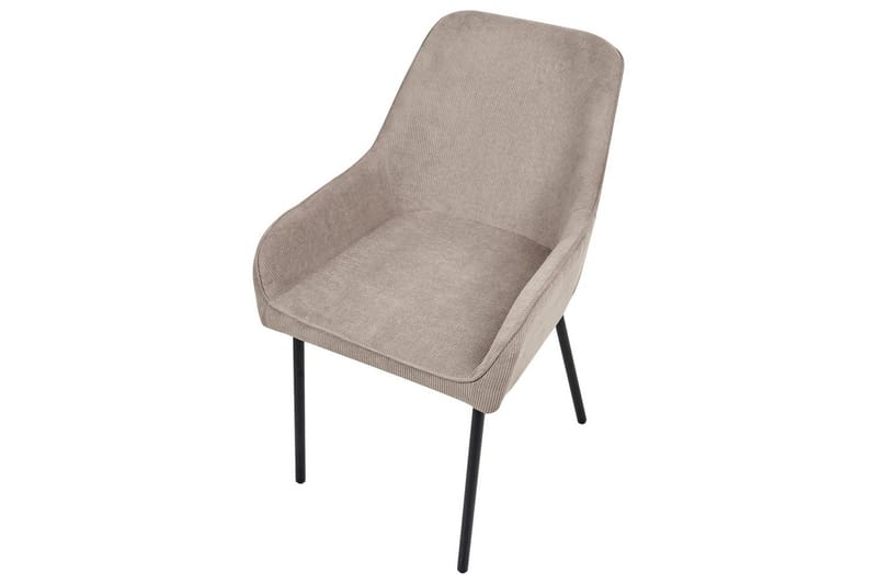 Set med 2 matstolar Loverna - Beige, svart/Manchestertyg - Möbler - Fåtölj & stolar - Matstol & köksstol