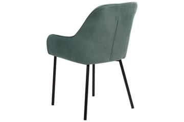 Set med 2 matstolar Loverna - Grön, Svart/Manchestertyg - Möbler - Fåtölj & stolar - Matstol & köksstol