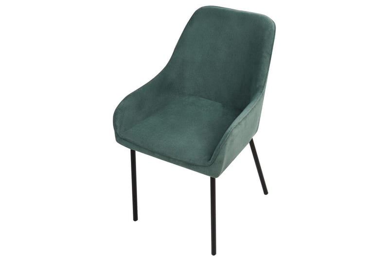 Set med 2 matstolar Loverna - Grön, Svart/Manchestertyg - Möbler - Fåtölj & stolar - Matstol & köksstol