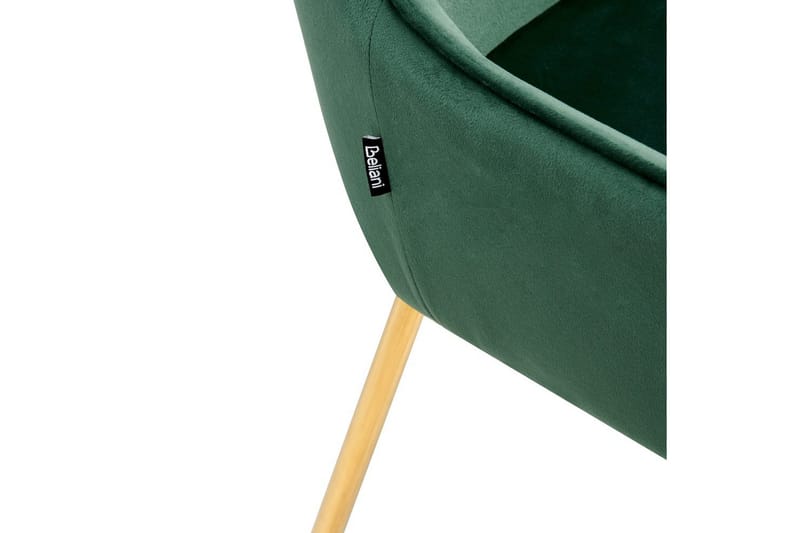 Set med 2 matstolar Loverna - Grönt, guld/Sammet - Möbler - Fåtölj & stolar - Matstol & köksstol