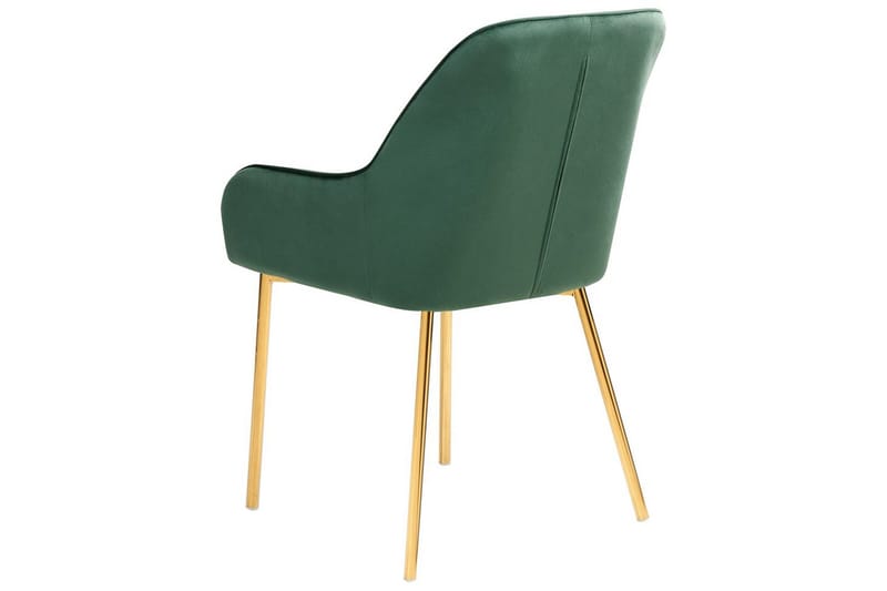 Set med 2 matstolar Loverna - Grönt, guld/Sammet - Möbler - Fåtölj & stolar - Matstol & köksstol