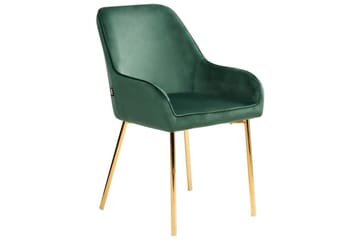 Set med 2 matstolar Loverna - Grönt, guld/Sammet - Möbler - Fåtölj & stolar - Matstol & köksstol