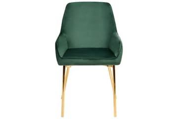 Set med 2 matstolar Loverna - Grönt/guld/Sammet - Möbler - Fåtölj & stolar - Matstol & köksstol