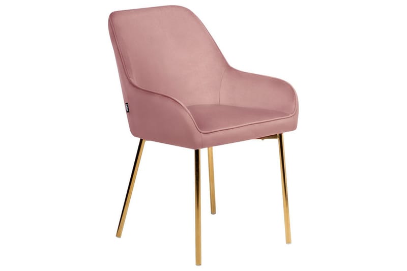 Set med 2 matstolar Loverna - Rosa, guld/Sammet - Möbler - Fåtölj & stolar - Matstol & k öksstol