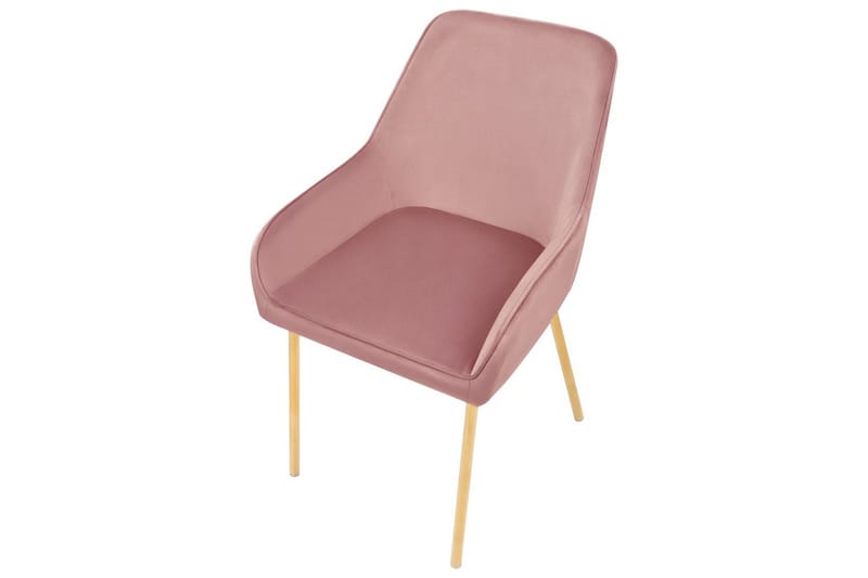 Set med 2 matstolar Loverna - Rosa, guld/Sammet - Möbler - Fåtölj & stolar - Matstol & köksstol