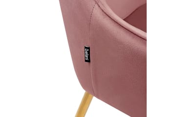 Set med 2 matstolar Loverna - Rosa, guld/Sammet - Möbler - Fåtölj & stolar - Matstol & köksstol