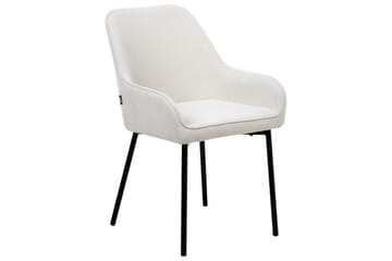 Set med 2 matstolar Loverna - Vit, Svart/Manchestertyg - Möbler - Fåtölj & stolar - Matstol & köksstol