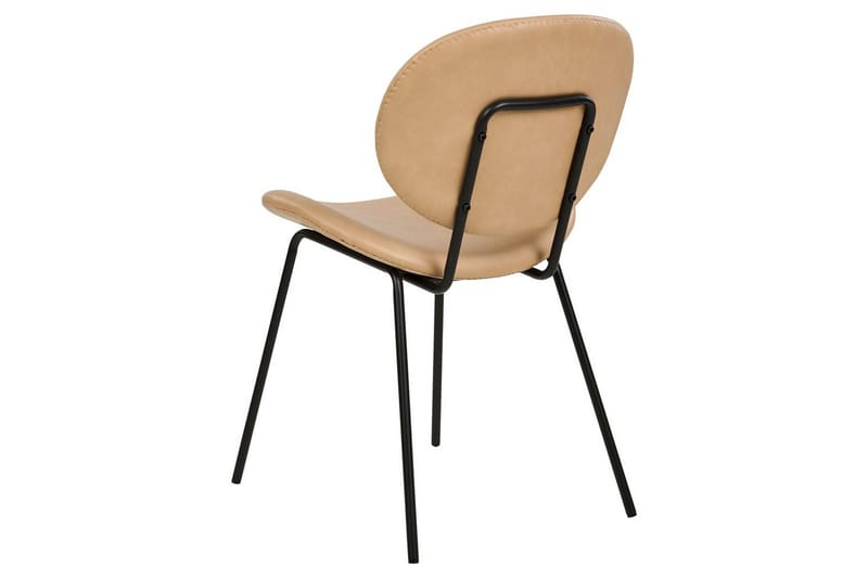 Set med 2 matstolar Luana - Beige, svart/Konstläder - Möbler - Fåtölj & stolar - Matstol & köksstol