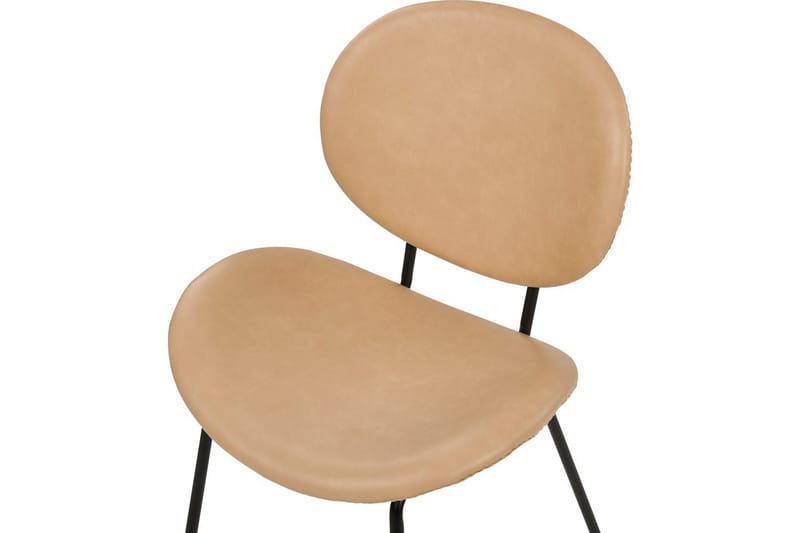 Set med 2 matstolar Luana - Beige, svart/Konstläder - Möbler - Fåtölj & stolar - Matstol & köksstol