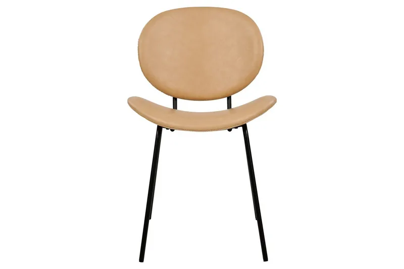 Set med 2 matstolar Luana - Beige, svart/Konstläder - Möbler - Fåtölj & stolar - Matstol & köksstol