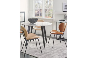 Set med 2 matstolar Luana - Beige, svart/Konstläder - Möbler - Fåtölj & stolar - Matstol & köksstol