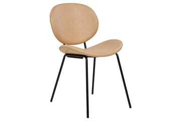 Set med 2 matstolar Luana - Beige, svart/Konstläder - Möbler - Fåtölj & stolar - Matstol & köksstol