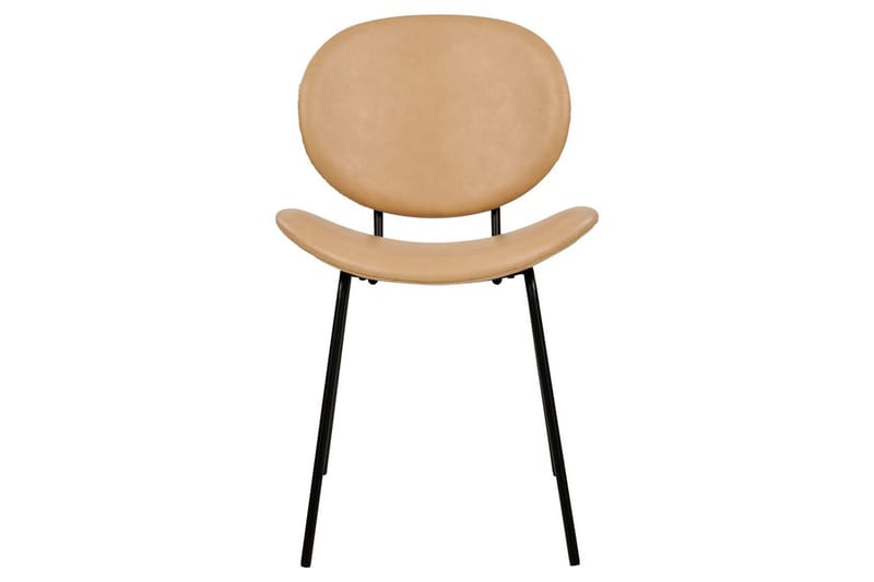 Set med 2 matstolar Luana - Beige, svart/Konstläder - Möbler - Fåtölj & stolar - Matstol & köksstol