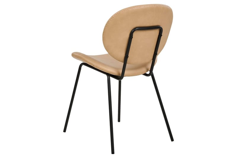 Set med 2 matstolar Luana - Beige, svart/Konstläder - Möbler - Fåtölj & stolar - Matstol & köksstol