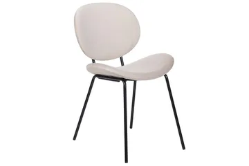 Set med 2 matstolar Luana - Beige, svart/Sammet - Möbler - Fåtölj & stolar - Matstol & köksstol