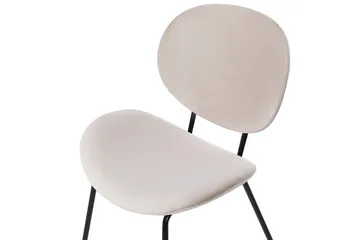 Set med 2 matstolar Luana - Beige, svart/Sammet - Möbler - Fåtölj & stolar - Matstol & köksstol