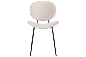 Set med 2 matstolar Luana - Beige, svart/Sammet - Möbler - Fåtölj & stolar - Matstol & köksstol