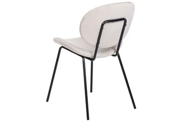 Set med 2 matstolar Luana - Beige, svart/Sammet - Möbler - Fåtölj & stolar - Matstol & köksstol