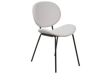 Set med 2 matstolar Luana - Grå, svart/Sammet - Möbler - Fåtölj & stolar - Matstol & köksstol