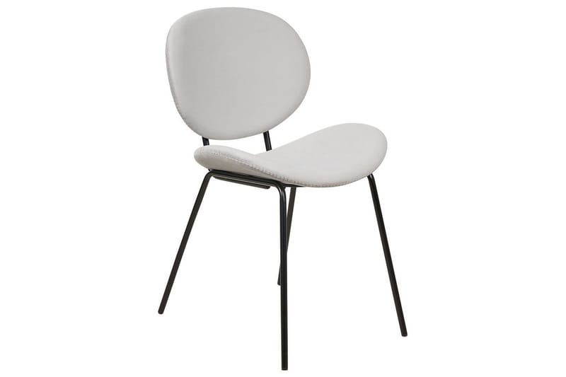 Set med 2 matstolar Luana - Grå, svart/Sammet - Möbler - Fåtölj & stolar - Matstol & köksstol