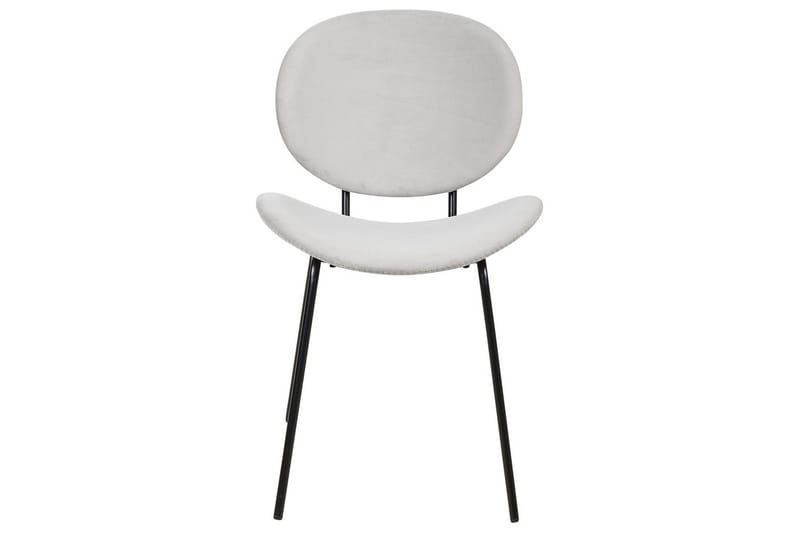 Set med 2 matstolar Luana - Grå, svart/Sammet - Möbler - Fåtölj & stolar - Matstol & köksstol