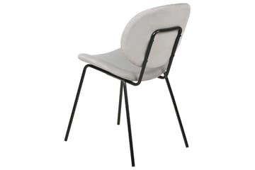Set med 2 matstolar Luana - Grå, svart/Sammet - Möbler - Fåtölj & stolar - Matstol & köksstol