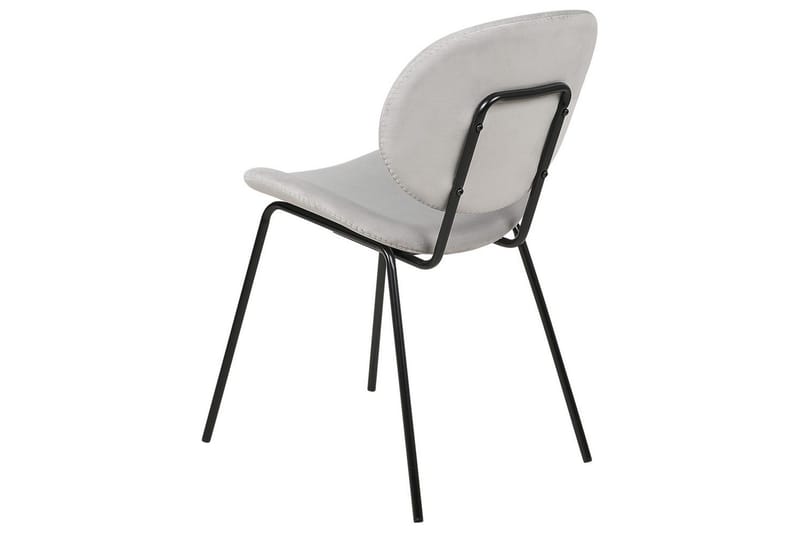 Set med 2 matstolar Luana - Grå, svart/Sammet - Möbler - Fåtölj & stolar - Matstol & köksstol