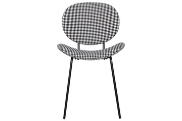 Set med 2 matstolar Luana - Svart, Vit/Polyester - Möbler - Fåtölj & stolar - Matstol & köksstol