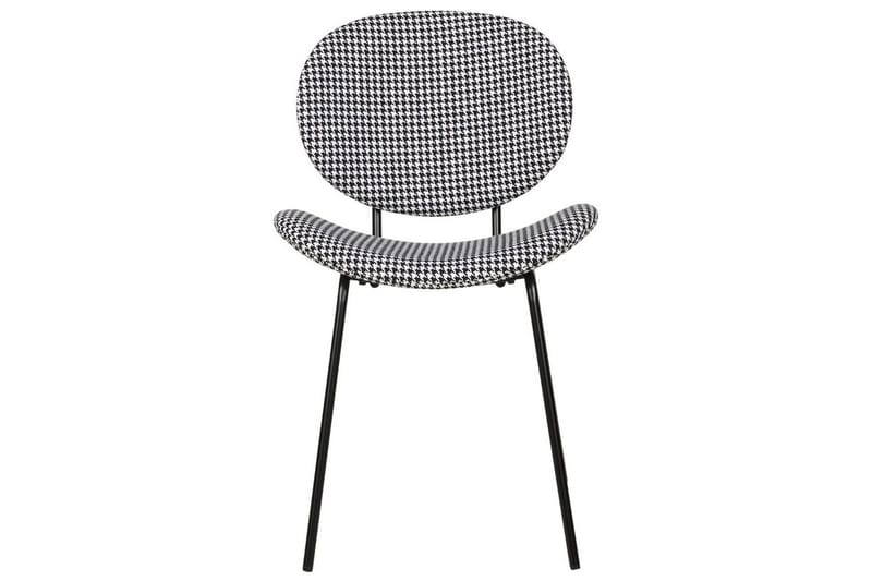 Set med 2 matstolar Luana - Svart, Vit/Polyester - Möbler - Fåtölj & stolar - Matstol & köksstol