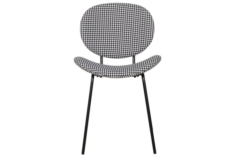 Set med 2 matstolar Luana - Svart, Vit/Polyester - Möbler - Fåtölj & stolar - Matstol & köksstol