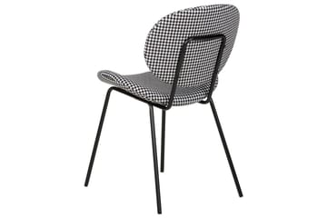 Set med 2 matstolar Luana - Svart, Vit/Polyester - Möbler - Fåtölj & stolar - Matstol & köksstol