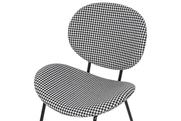 Set med 2 matstolar Luana - Svart, Vit/Polyester - Möbler - Fåtölj & stolar - Matstol & köksstol