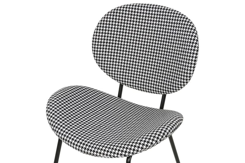 Set med 2 matstolar Luana - Svart, Vit/Polyester - Möbler - Fåtölj & stolar - Matstol & köksstol