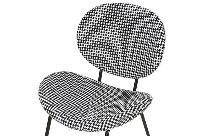Set med 2 matstolar Luana - Svart, Vit/Polyester - Möbler - Fåtölj & stolar - Matstol & köksstol