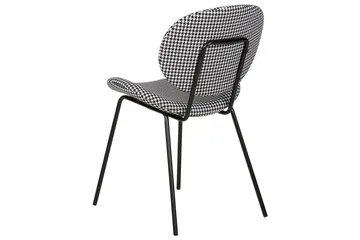 Set med 2 matstolar Luana - Svart, Vit/Polyester - Möbler - Fåtölj & stolar - Matstol & köksstol