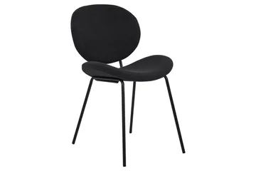 Set med 2 matstolar Luana - Svart/Bouclé - Möbler - Fåtölj & stolar - Matstol & köksstol