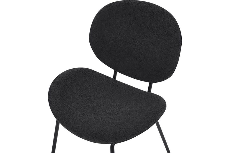 Set med 2 matstolar Luana - Svart/Bouclé - Möbler - Fåtölj & stolar - Matstol & köksstol