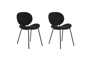 Set med 2 matstolar Luana - Svart/Bouclé - Möbler - Fåtölj & stolar - Matstol & köksstol