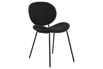 Set med 2 matstolar Luana - Svart/Bouclé - Möbler - Fåtölj & stolar - Matstol & köksstol