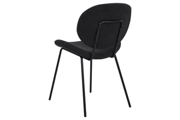 Set med 2 matstolar Luana - Svart/Bouclé - Möbler - Fåtölj & stolar - Matstol & köksstol
