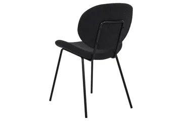 Set med 2 matstolar Luana - Svart/Bouclé - Möbler - Fåtölj & stolar - Matstol & köksstol