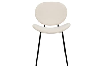 Set med 2 matstolar Luana - Vit, Svart/Bouclé - Möbler - Fåtölj & stolar - Matstol & köksstol