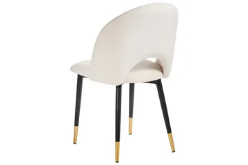 Set med 2 matstolar Magalia - Beige, svart, guld - Möbler - Fåtölj & stolar - Matstol & köksstol